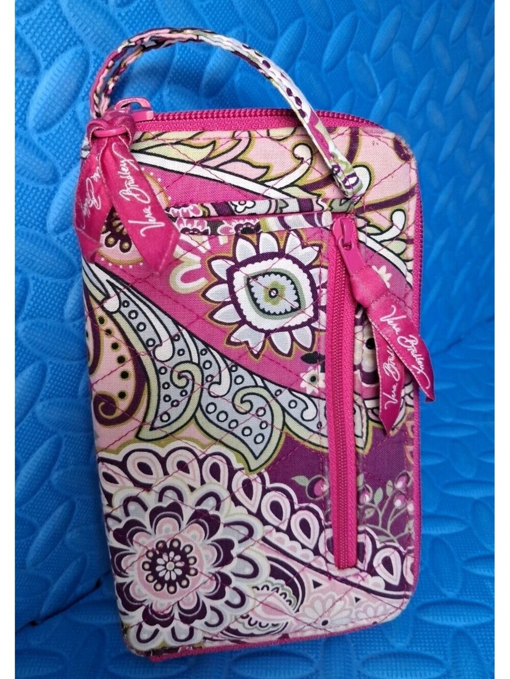Vera Bradley Wallet pink paisley zippered excellent condition.